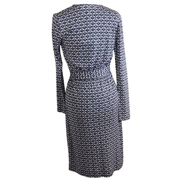 Diane von Furstenberg Karis Geo Tiles Faux-Wrap Dress, Size 4, NWT - Picture 2 of 7